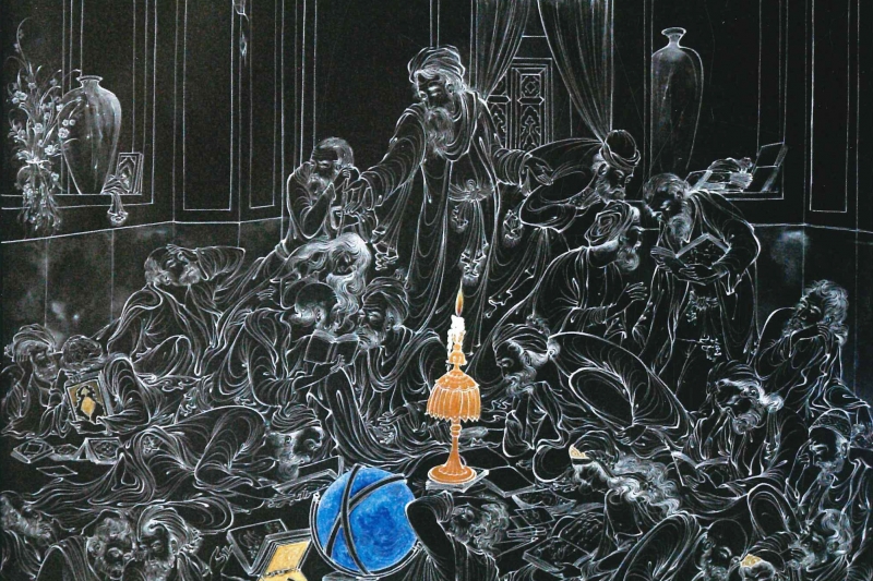 Burning Illuminates by Master Alijan Alijanpour – Contemporary symbolic painting