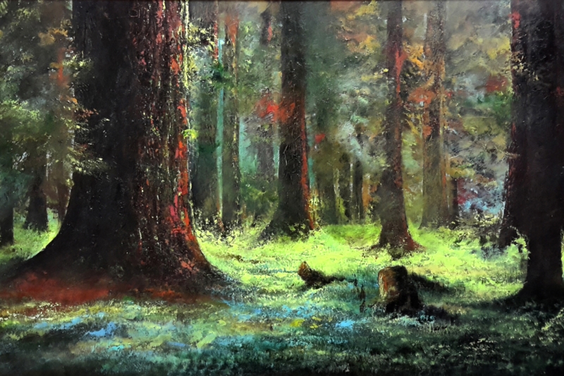 Pine Forest – Original Landscape Painting by Master Alijan Alijanpour