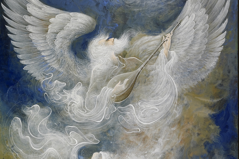 Song of God by Master Alijan Alijanpour – Contemporary symbolic painting
